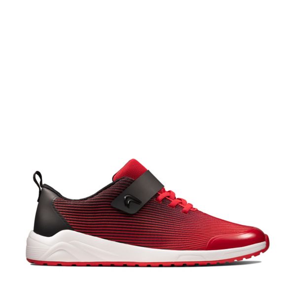 Clarks Girls Aeon Pace Youth Trainers Red | CA-5169840